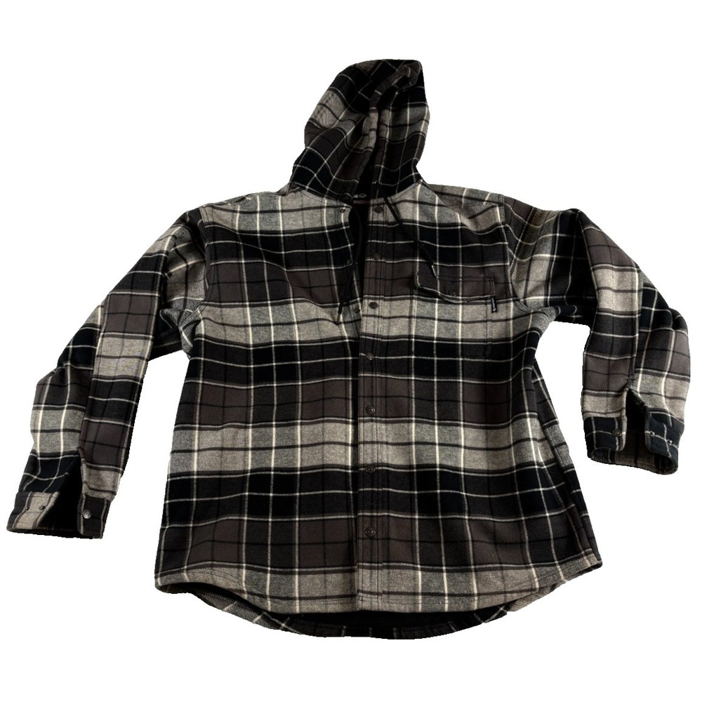 Wolverine Bucksaw Bonded Shirt Jacket Mens XL Multicolor‎ Plaid Flannel Hooded
